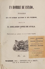 Front cover of Un hombre de estado by Adelardo López de Ayala