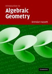 Cover of Introduction to Algebraic Geometry by Brendan Hassett