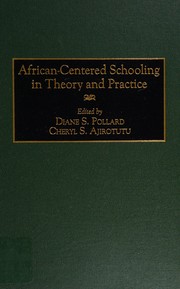 Front cover of African-centered schooling in theory and practice by Diane Pollard