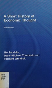 Front cover of A short history of economic thought by Bo Sandelin