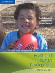 Front cover of An Australian perspective on health and human development by Sonia Goodacre
