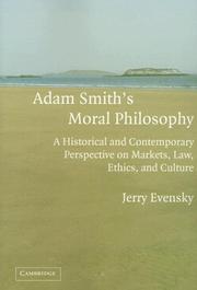 Cover of Adam Smith's moral philosophy by Jerry Evensky