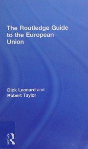 Front cover of Routledge Guide to the European Union by Dick Leonard