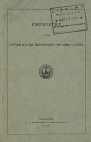 Cover of Chemistry in the U.S. Dept. of agriculture by United States. Department of Agriculture. National Agricultural Library.