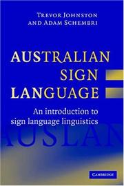 Cover of Australian sign language (Auslan) by Trevor Johnston