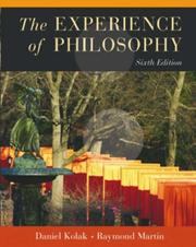 Front cover of The experience of philosophy by Daniel Kolak