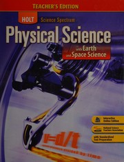 Front cover of Science Spectrum Physical Science with Earth and Space Science, Teachers Edition (Science Spectrum) by Dobson Holman Roberts