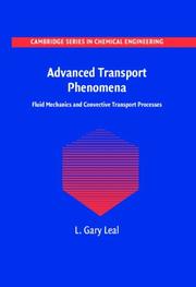 Cover of Advanced Transport Phenomena by L. Gary Leal