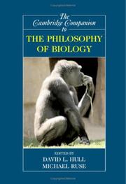 Front cover of The Cambridge companion to the philosophy of biology by Unknown