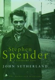 Cover of Stephen Spender by John Sutherland