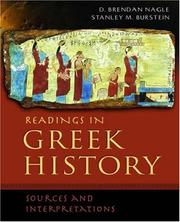 Front cover of Readings in Greek history by D. Brendan Nagle
