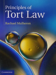 Cover of Principles of Tort Law by Rachael Mulheron