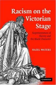 Front cover of Racism on the Victorian Stage by Hazel Waters
