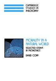 Cover of Morality in a Natural World by David Copp