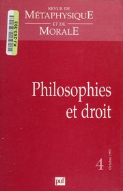 Front cover of Philosophies et droit by Collectif