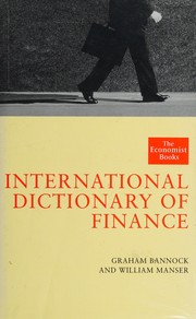Cover of International dictionary of finance by Graham Bannock