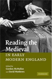Front cover of Reading the Medieval in Early Modern England by Unknown