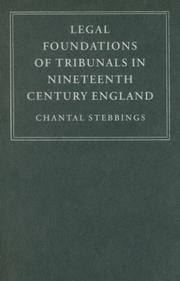 Cover of Legal Foundations of Tribunals in Nineteenth Century England by Chantal Stebbings