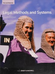 Front cover of Legal methods and systems by Carl F. Stychin