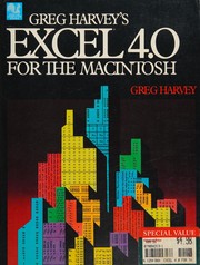 Front cover of Greg Harvey's Excel 4.0 for the Macintosh by Greg Harvey