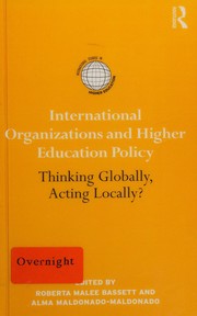 Front cover of International organizations and higher education policy by Roberta Malee Bassett