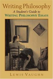 Cover of Writing philosophy by Lewis Vaughn