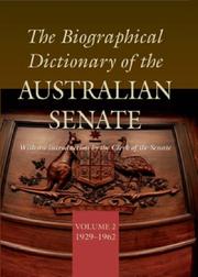 Front cover of The biographical dictionary of the Australian Senate by Ann Millar