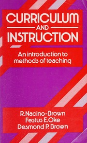 Front cover of Curriculum and instruction by R. Nacino-Brown