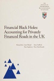 Front cover of Financial black holes by Jean Shaoul