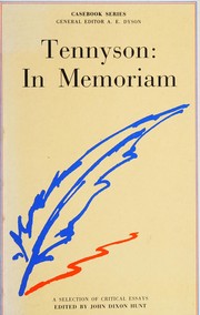 Front cover of Tennyson's "In Memoriam" by John Dixon-Hunt