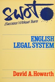 Front cover of Swot English Legal System (Swot: Success Without Tears) by David Howarth