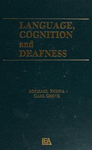 Cover of Language, cognition, and deafness by Michael Rodda