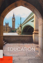Front cover of Research and Policy in Education by Geoff Whitty