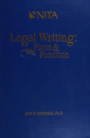 Front cover of Legal writing by Jane N. Richmond