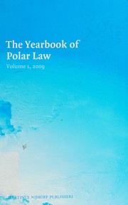 Front cover of Yearbook of Polar Law 2009 by Gudmundur Alfredsson