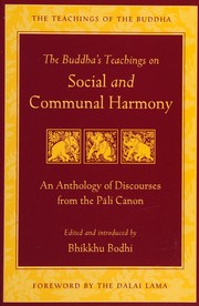 Front cover of Buddha's Teachings on Social and Communal Harmony by Bodhi