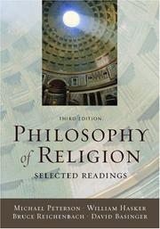 Cover of Philosophy of religion by Michael L. Peterson