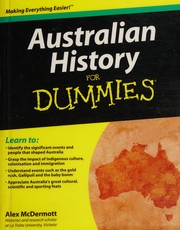 Front cover of Australian history for dummies by Alex McDermott