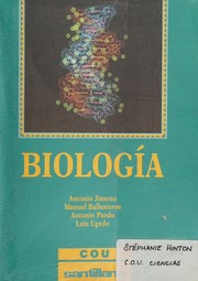 Front cover of Biología by Antonio Jimeno Fernández