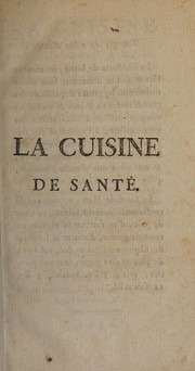 Front cover of La cuisine de santé by Jourdan-Lecointe docteur.