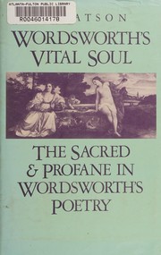 Front cover of Wordsworth's vital soul by John Richard Watson