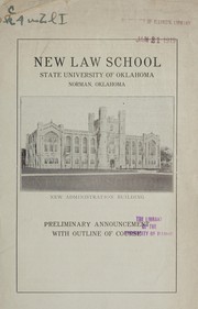 Front cover of New law school by State University of Oklahoma