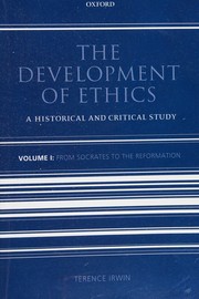 Front cover of Development of Ethics Vol. 1 by Terence Irwin