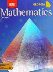 Cover of Holt mathematics by Jennie Bennett