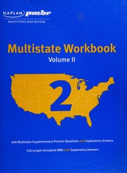 Cover of Multistate workbook by Kaplan PMBR