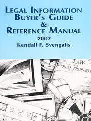 Cover of Legal information buyers guide and reference manual 2007 by Kendall F. Svengalis