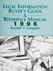 Front cover of Legal Information Buyer's Guide and Reference Manual 1996 by Kendall F. Svengalis