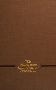 Front cover of Reports of the Industrial Commission on immigration by United States. Industrial Commission.