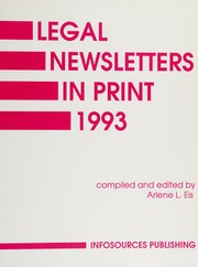 Cover of Legal newsletters in print, 1993 by Arlene L. Eis