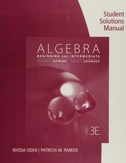 Front cover of Student Solutions Manual for Aufmann/Lockwood's Algebra by Richard N. Aufmann